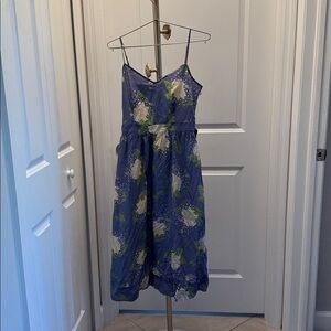 Banana Republic Blue and Green Floral Kids Dress